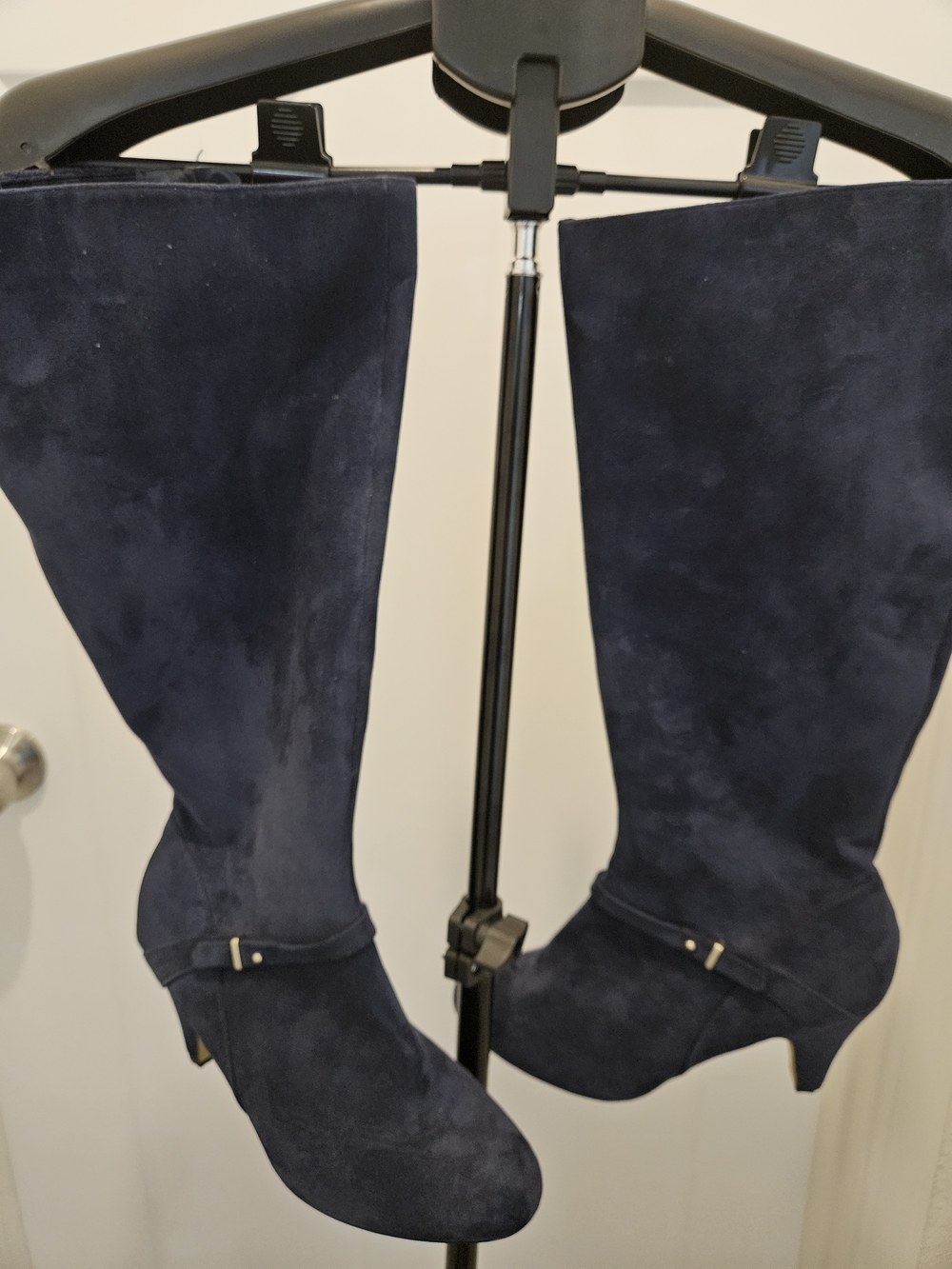 Bella Vita Navy Suede Below-the-Knee Boots